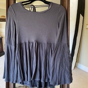 Long, bell sleeve flowy top